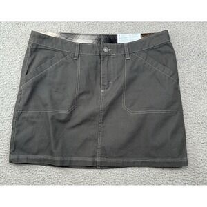 Patagonia Prairie Dawn Skirt Womens 2 Gray Organic Cotton 15" Hiking Skirt NWT